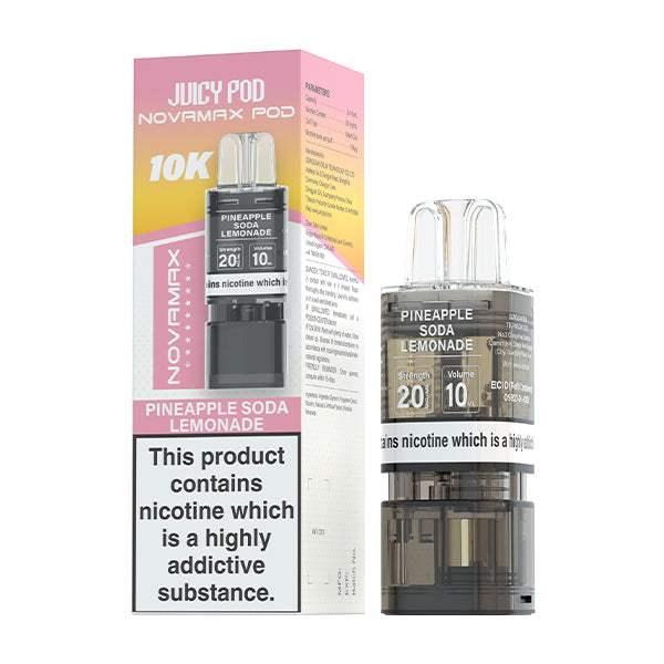 PINEAPPLE SODA LEMONADE - JUICY POD NOVAMAX 10K PRE-FILLED POD - Vapeslough