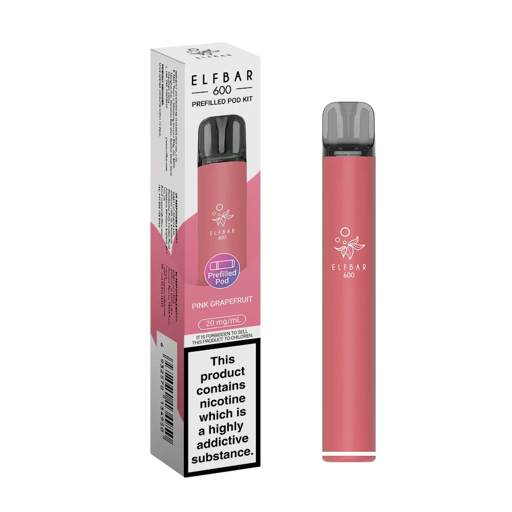 PINK GRAPEFRUIT - ELFBAR 600 PREFILLED POD KIT - Vapeslough