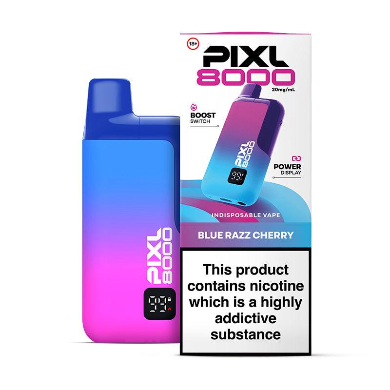 PIXL 8000 BLUE RAZZ CHERRY PRE-FILLED VAPE KIT - 20mg - Vapeslough