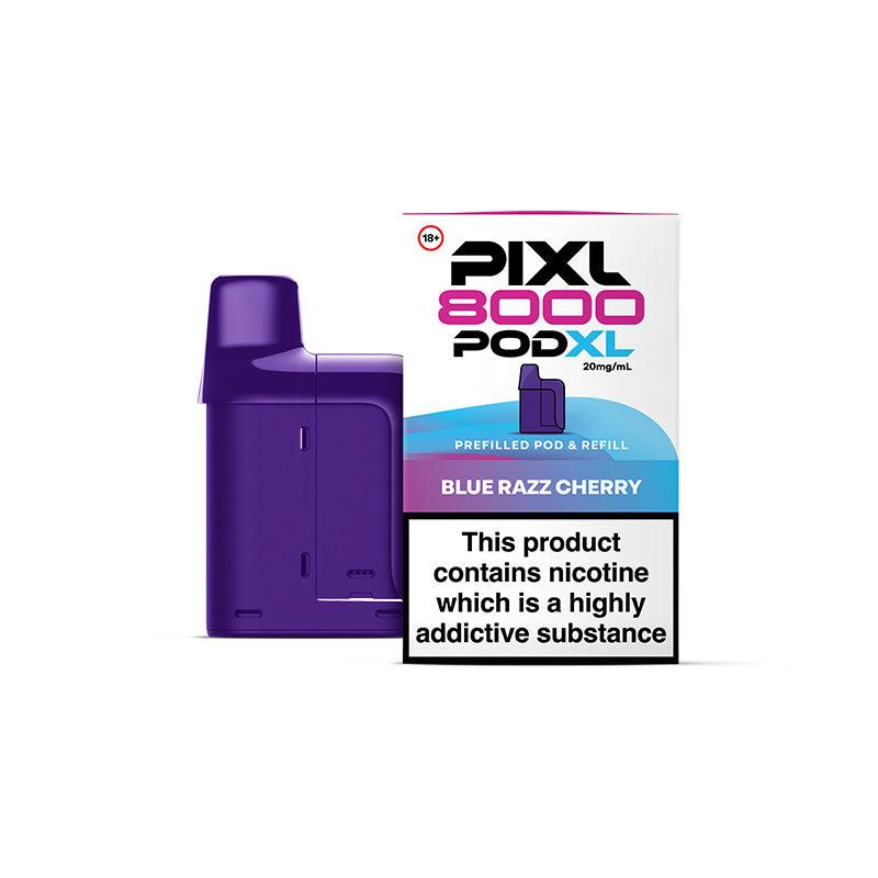 PIXL 8000 BLUE RAZZ CHERRY VAPE POD - 20mg - Vapeslough