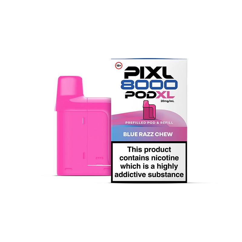 PIXL 8000 BLUE RAZZ CHEW VAPE POD - 20mg - Vapeslough
