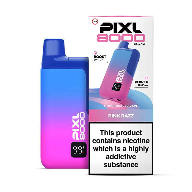PIXL 8000 PINK RAZZ PRE-FILLED VAPE KIT - 20mg - Vapeslough