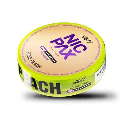 PURE PEACH NASTY NIC PAX NICOTINE POUCHES - 20PCS - 16MG | 30MG - Vapeslough
