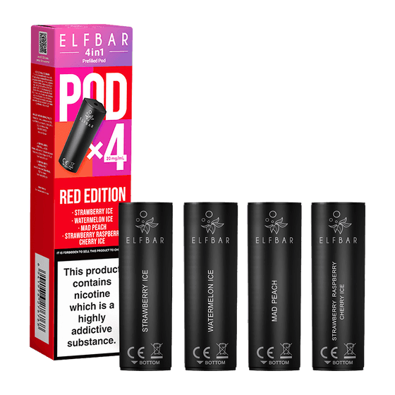 RED EDITION ELFBAR 4IN1 PODS - Vapeslough