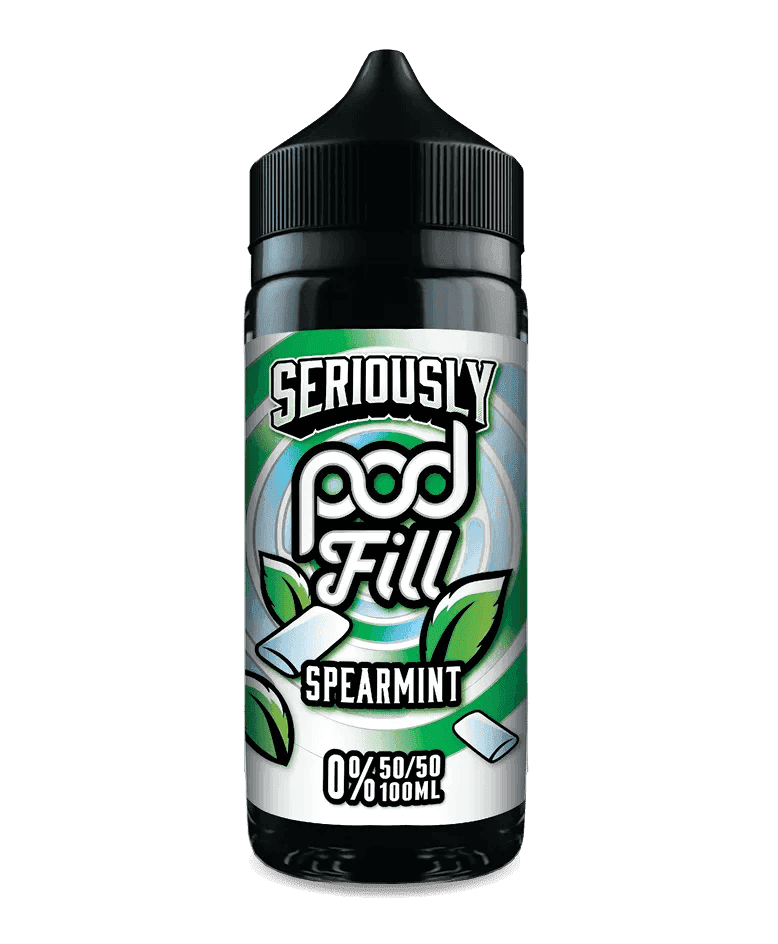 SERIOUSLY POD FILL - SPEARMINT 100ML SHORT FILL - 50/50PG/VG E-LIQUID BY DOOZY - Vapeslough