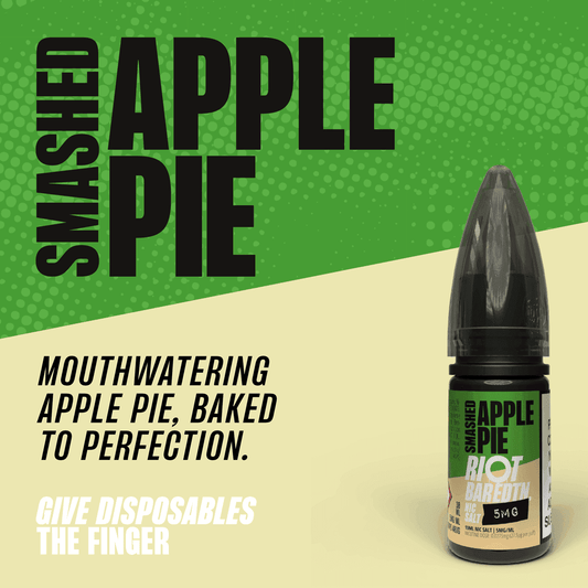 SMASHED APPLE PIE - BAR EDTN - 10ML NIC SALT E-LIQUID - 5MG | 10MG | 20MG BY RIOT SQUAD - Vapeslough