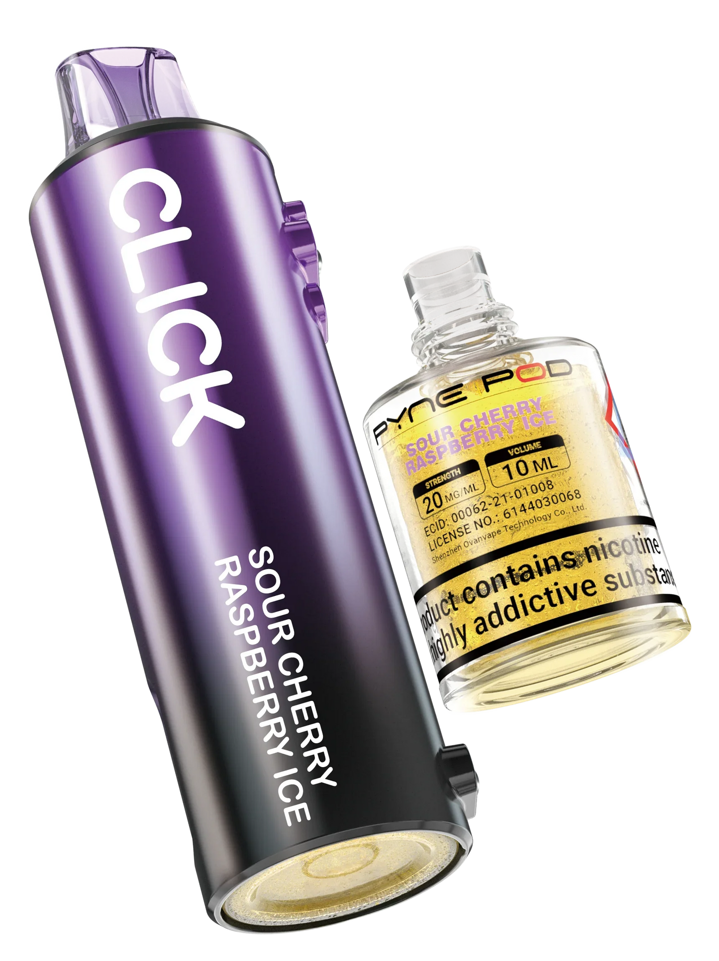 Sour Cherry Raspberry - Pyne Pod Click Prefilled Pod + Refill Container - Vapeslough