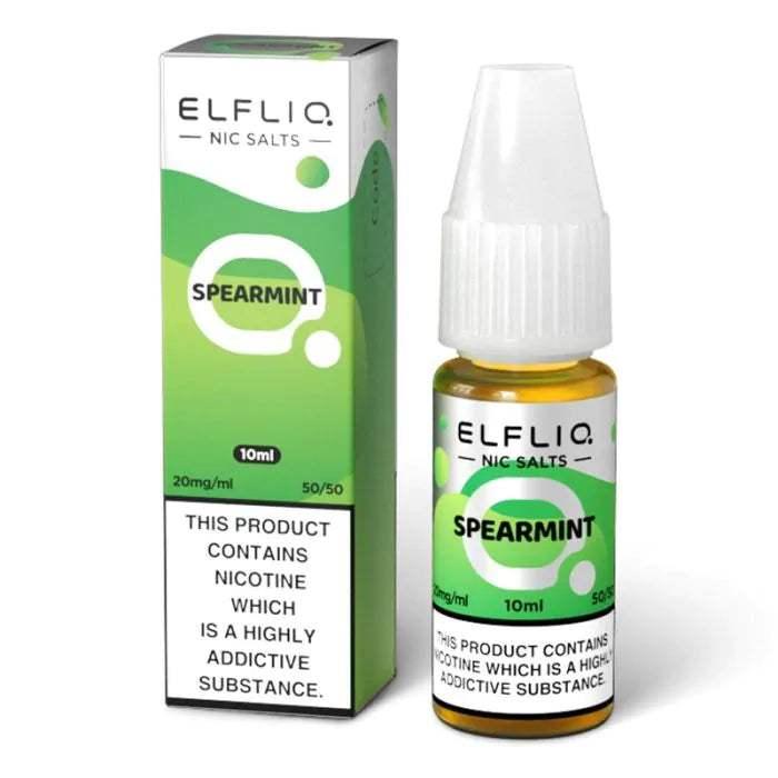 SPEARMINT 10ML E LIQUID NICOTINE SALT BY ELFLIQ - ELFBAR - Vapeslough