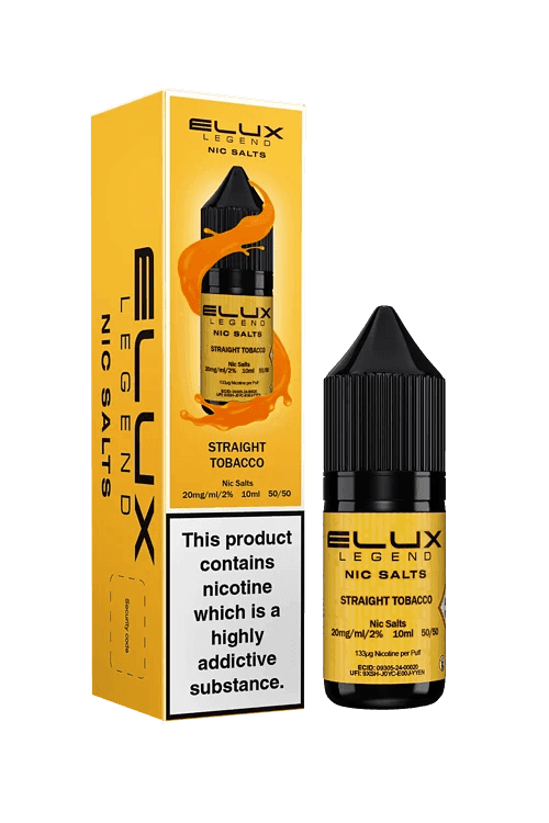 STRAIGHT TOBACCO 10ML NIC SALT BY ELUX LEGEND 10MG(1%) | 20MG(2%) - Vapeslough