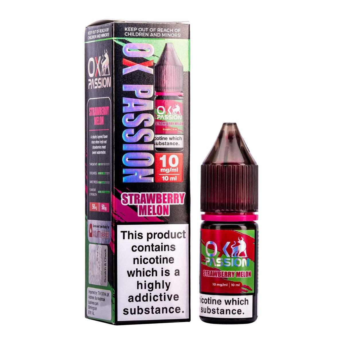 STRAWBERRY MELON 10ML NIC SALT BY OXVA OX PASSION 10MG(1%) | 20MG(2%) - Vapeslough
