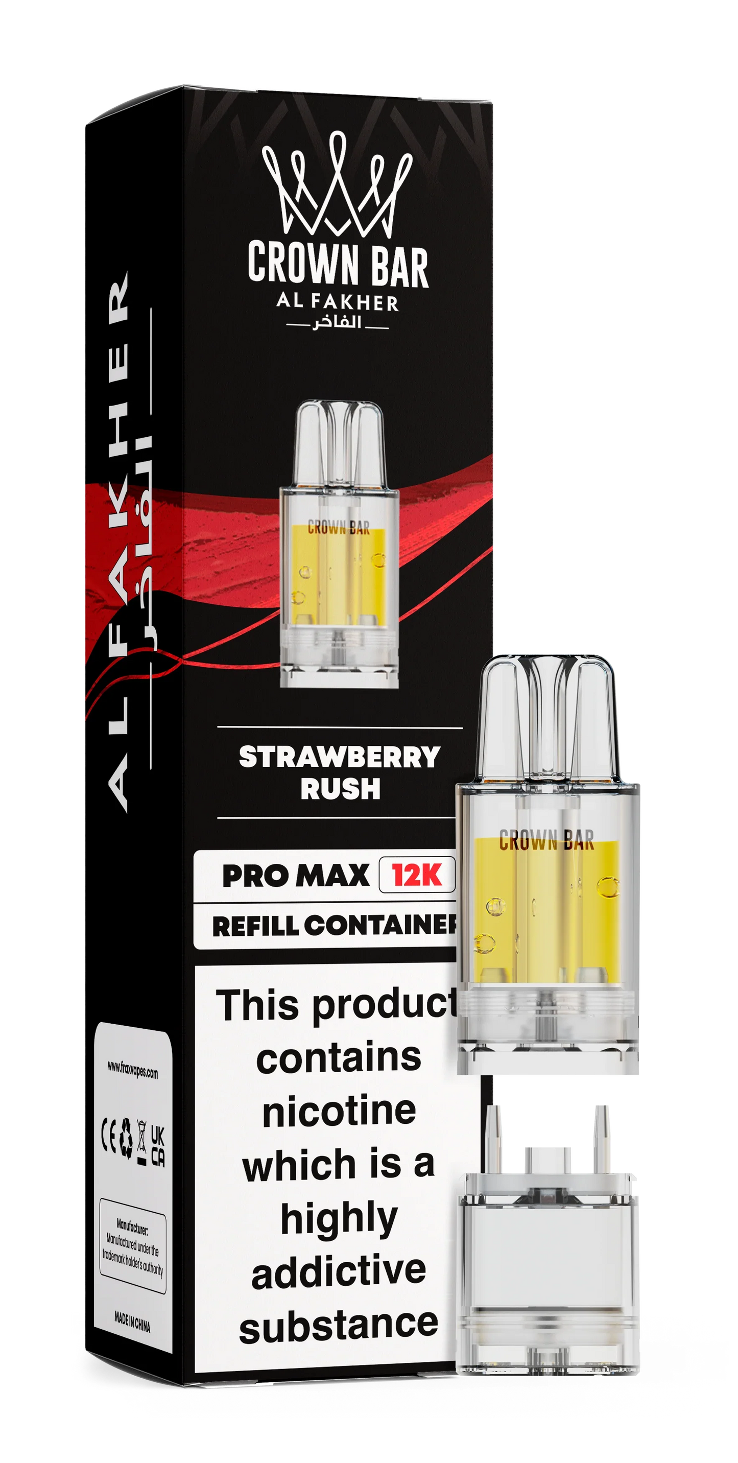 Strawberry Rush Al Fakher Crown Bar Pro Max 12K Refill Pod - Vapeslough