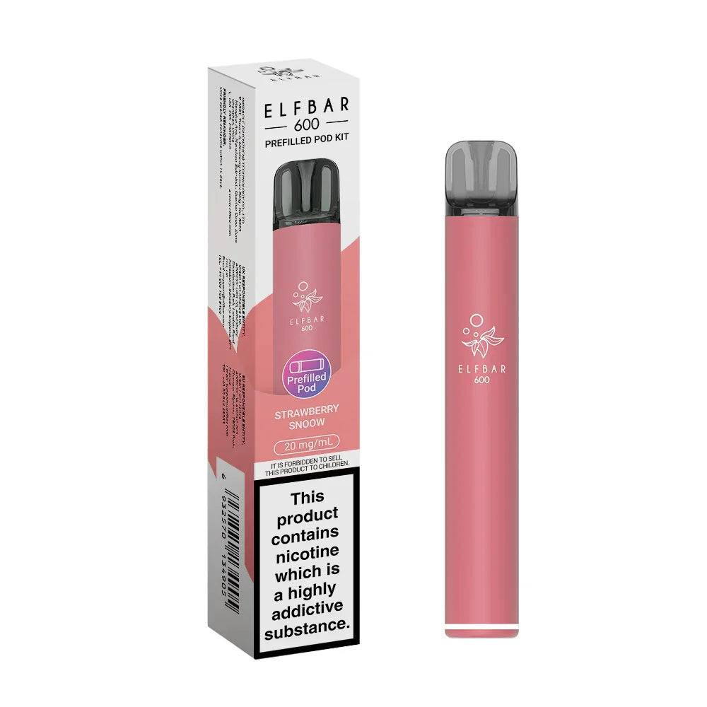 STRAWBERRY SNOOW - ELFBAR 600 PREFILLED POD KIT - Vapeslough