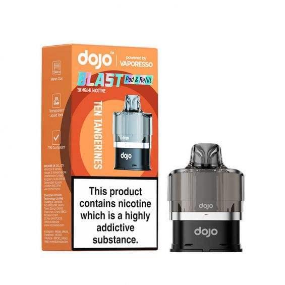 TEN TANGERINES - VAPORESSO DOJO BLAST 6000 PRE-FILLED POD - Vapeslough