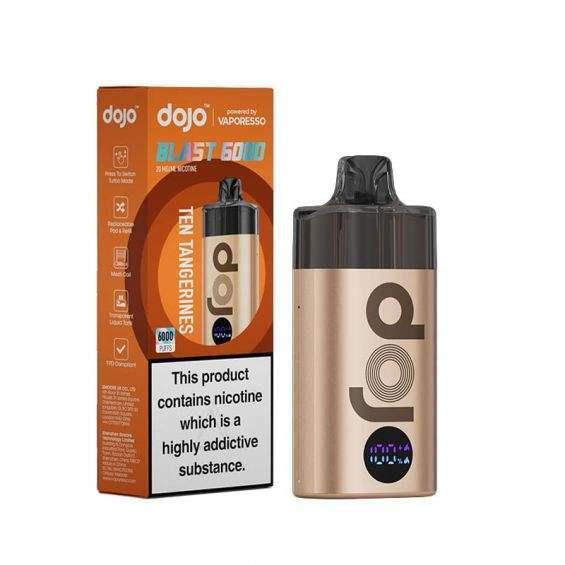 TEN TANGERINES - VAPORESSO DOJO BLAST 6000 PRE-FILLED VAPE KIT - Vapeslough