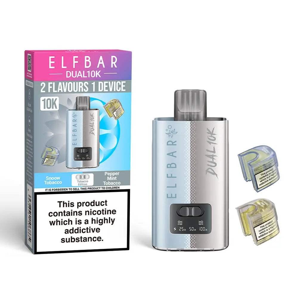 TOBACCO EDITION - ELF BAR DUAL 10K PRE-FILLED VAPE KIT- 20MG(2%) - Vapeslough