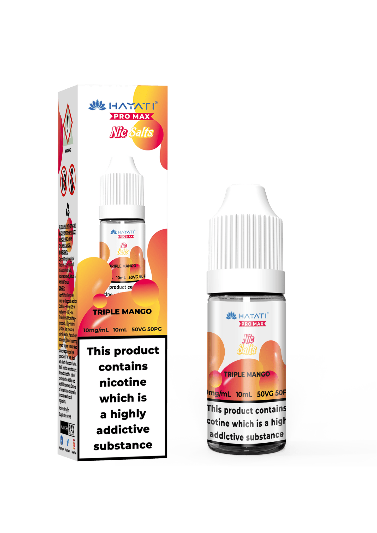 TRIPLE MANGO 10ML NIC SALT BY HAYATI PRO MAX 10MG(1%) | 20MG(2%) - Vapeslough