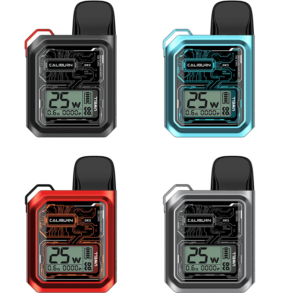 UWELL CALIBURN GK3 POD SYSTEM KIT DEVICE - 900MAH Vapeslough UWELL CALIBURN GK3 POD SYSTEM KIT DEVICE - 900MAH Vapeslough