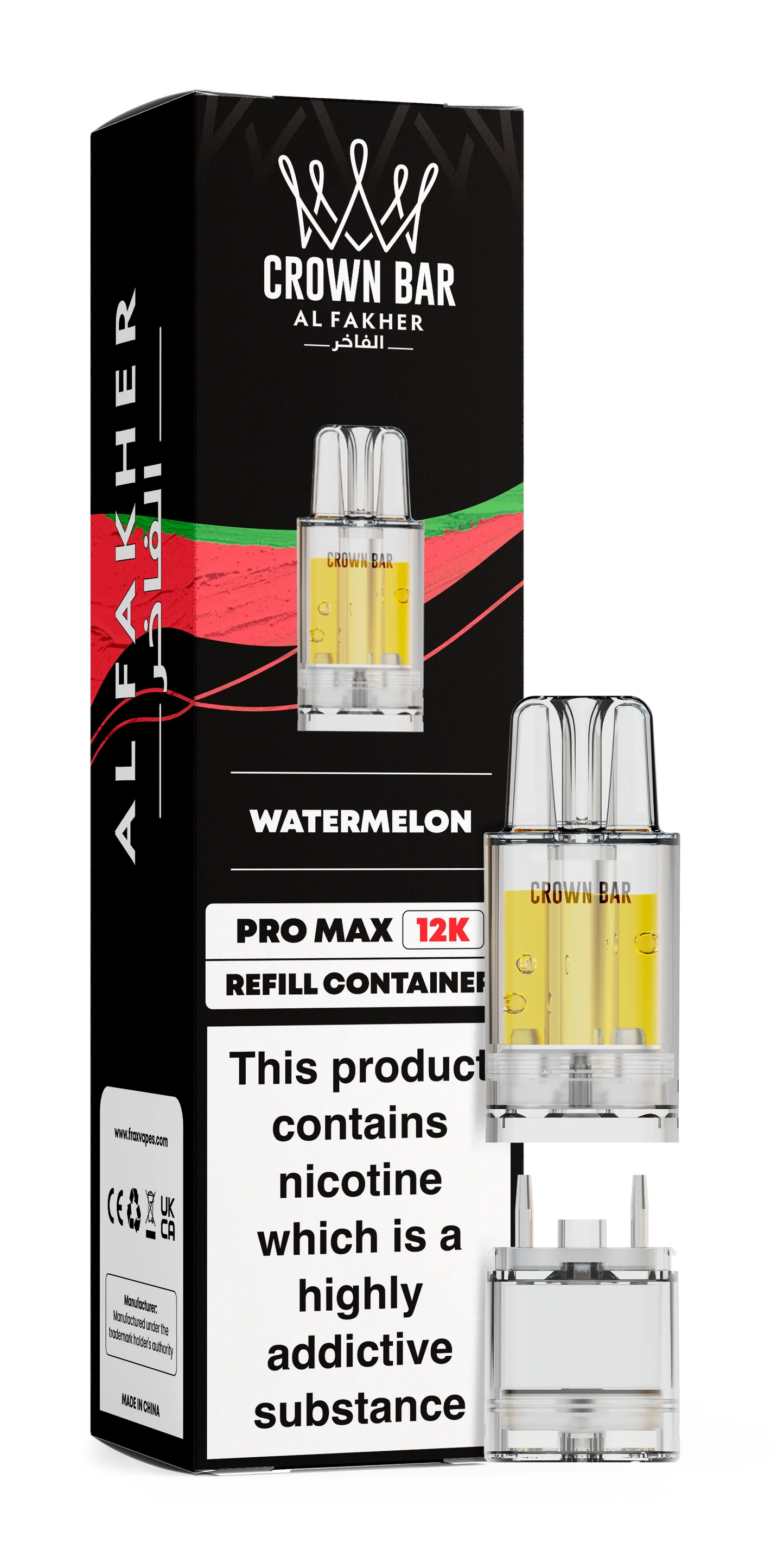 Watermelon Al Fakher Crown Bar Pro Max 12K Refill Pod - Vapeslough