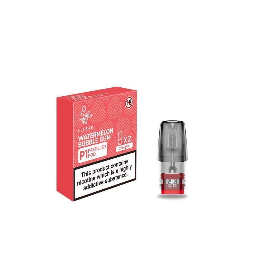WATERMELON BUBBLE GUM ELF BAR MATE P1 PODS (PACK OF 2) - Vapeslough