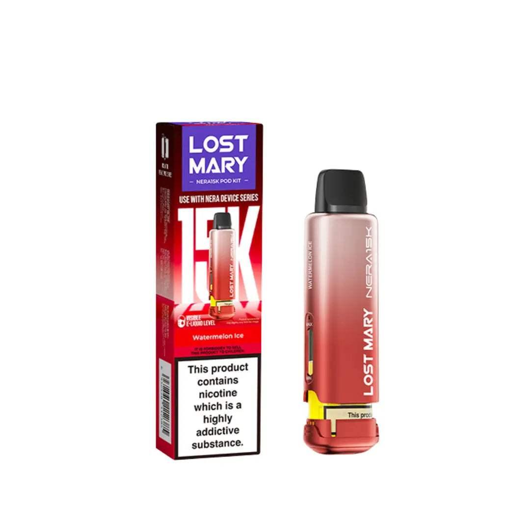 WATERMELON ICE - LOST MARY NERA 15K REPLACEMENT PREFILLED POD Vapeslough WATERMELON ICE - LOST MARY NERA 15K REPLACEMENT PREFILLED POD Vapeslough