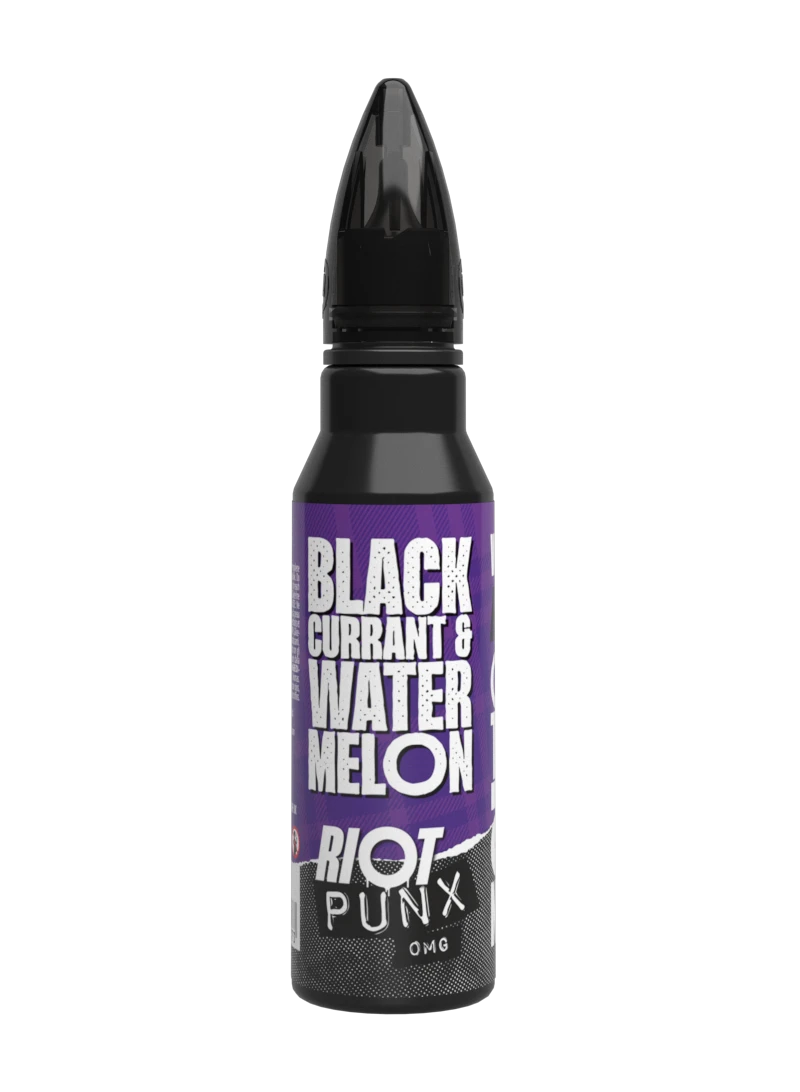 BLACKCURRANT & WATERMELON - PUNX 50ML SHORT FILL E-LIQUID BY RIOT SQUAD