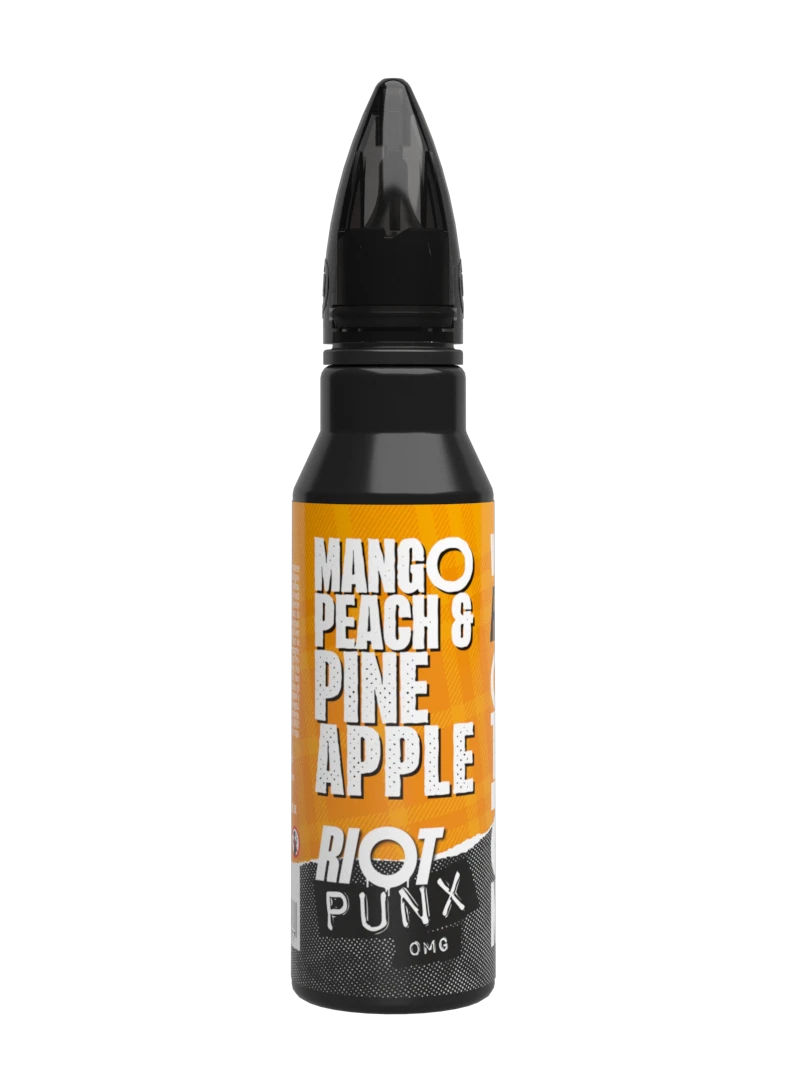 MANGO, PEACH & PINEAPPLE - PUNX 50ML SHORT FILL E-LIQUID BY RIOT SQUAD