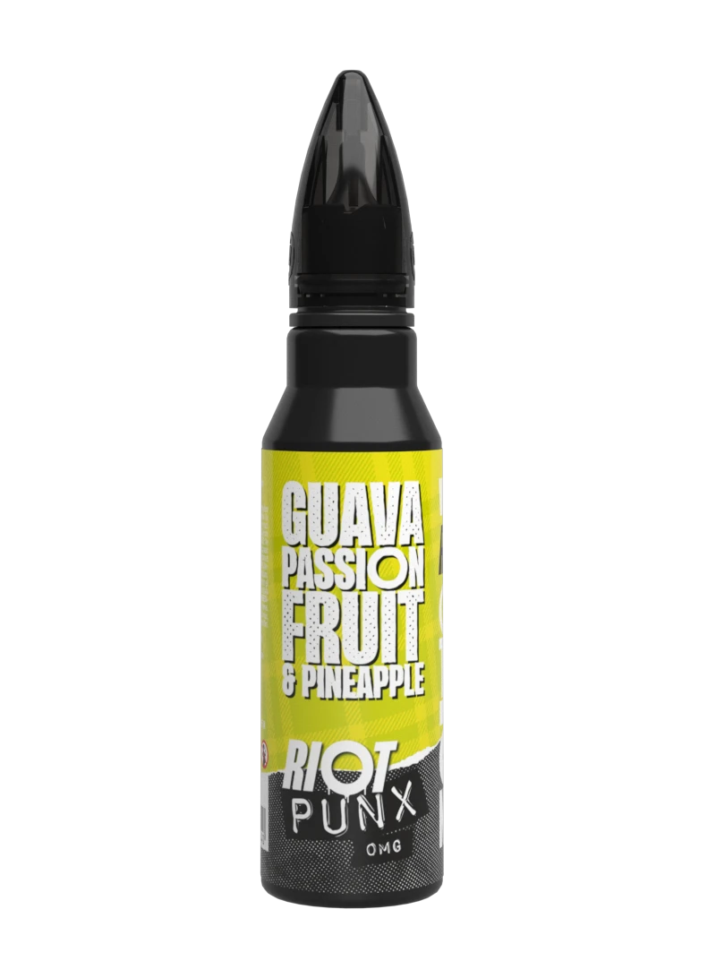 GUAVA, PASSIONFRUIT & PINEAPPLE - PUNX 50ML SHORT FILL E-LIQUID BY RIOT SQUAD