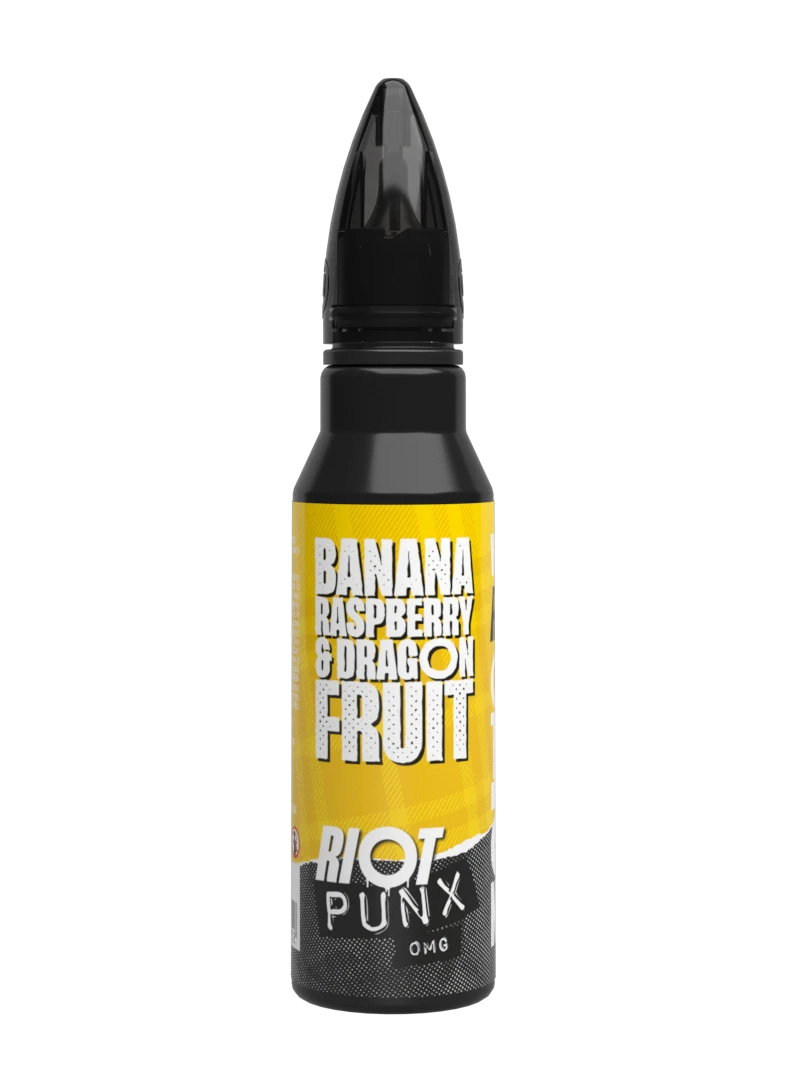 BANANA, RASPBERRY & DRAGONFRUIT - PUNX 50ML SHORT FILL E-LIQUID BY RIOT SQUAD