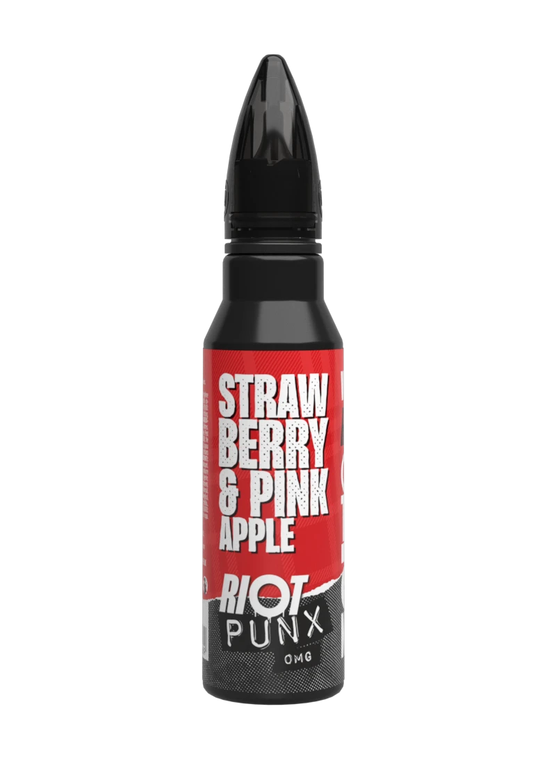 STRAWBERRY & PINK APPLE - PUNX 50ML SHORT FILL E-LIQUID BY RIOT SQUAD