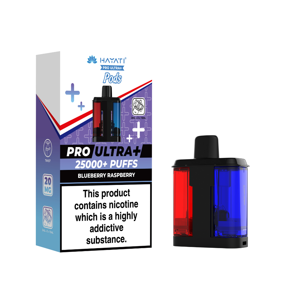 Hayati Pro Ultra Plus 25K Prefilled Pods - Blueberry Raspberry