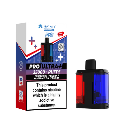 Hayati Pro Ultra Plus 25K Prefilled Pods - Blueberry H'Bubba/Watermelon H'Bubba