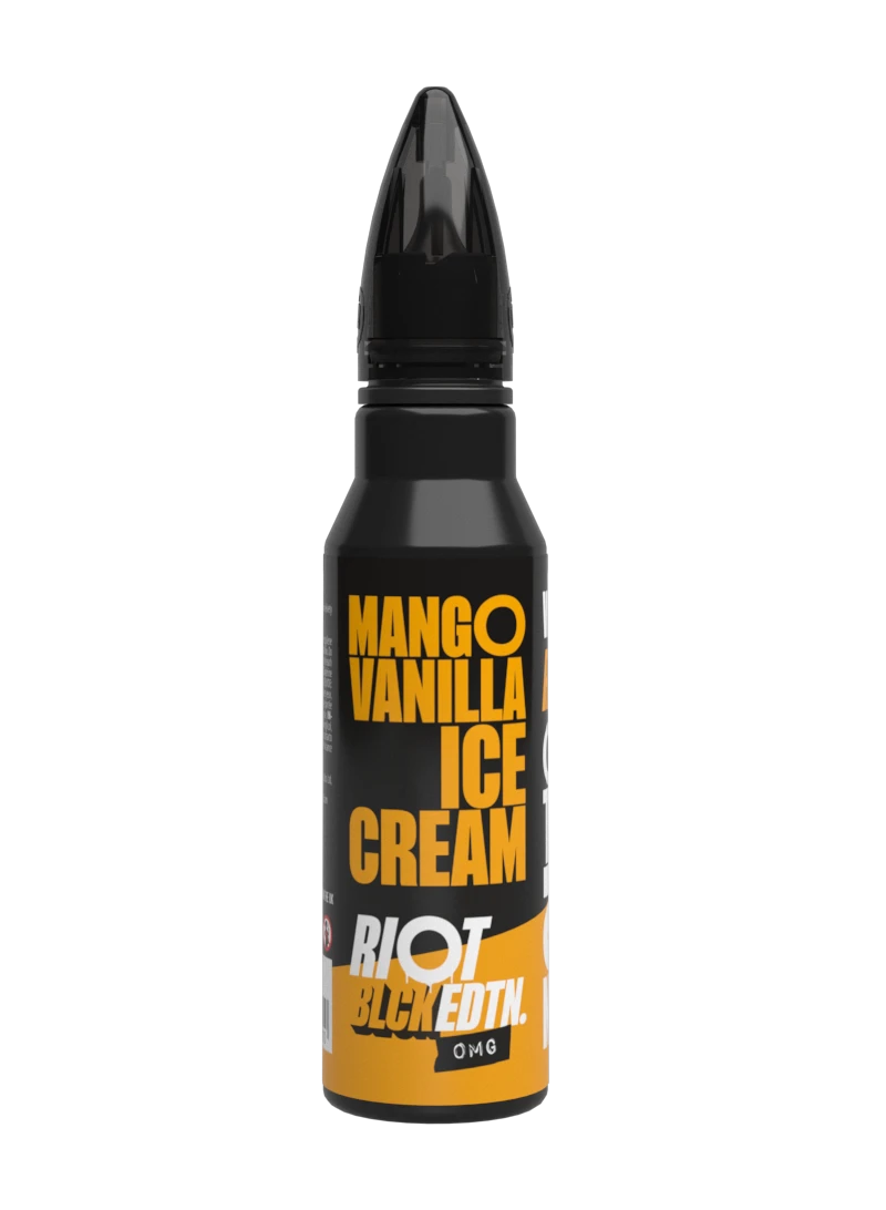 MANGO VANILLA ICE CREAM - BLCK EDTN 50ML SHORT FILL E-LIQUID BY RIOT SQUAD