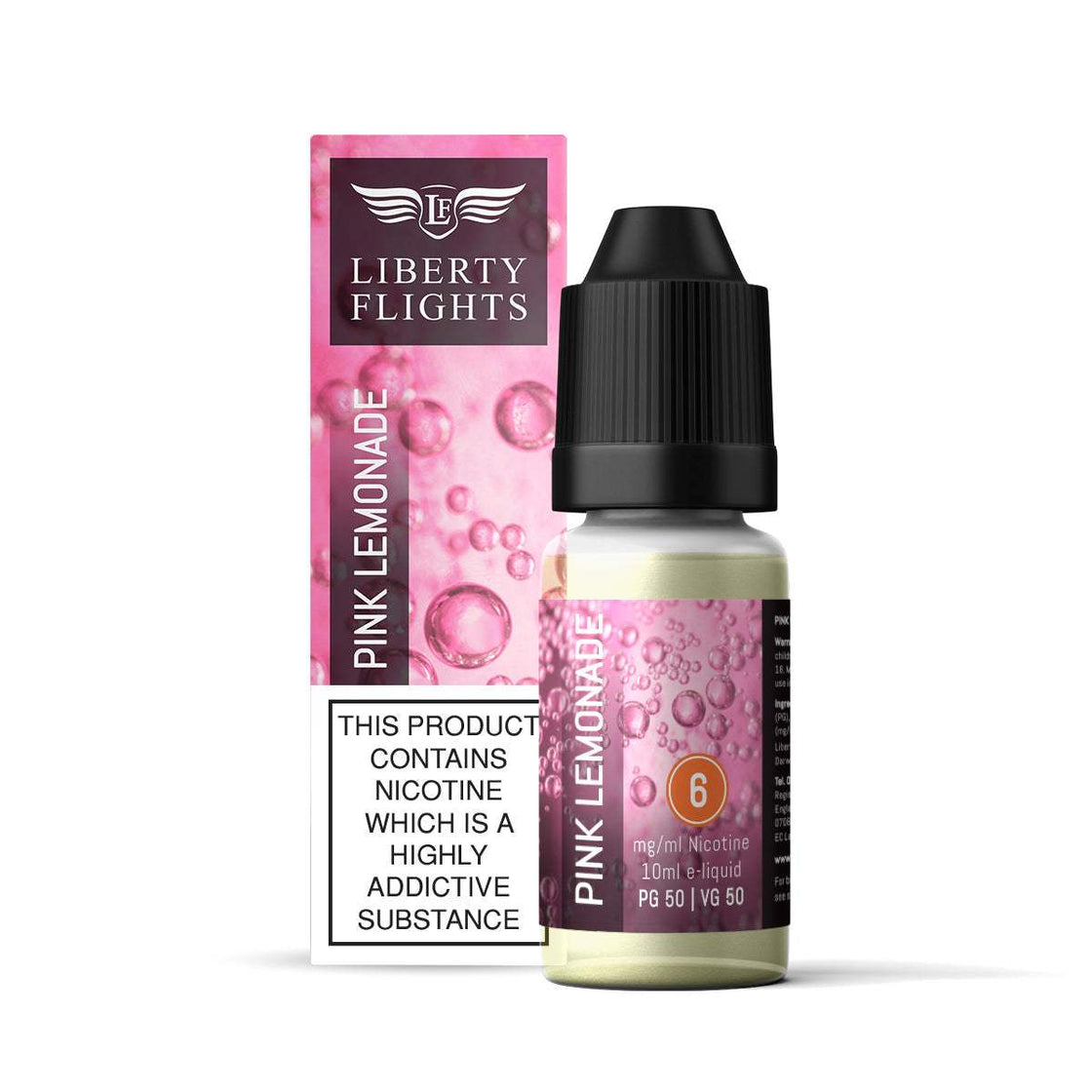 PINK LEMONADE - 10ML E-LIQUID 50VG|50PG BY LIBERTY FLIGHTS - 0MG|3MG|6MG|12MG|18MG - 1X|3X|4X|10X BOTTLES