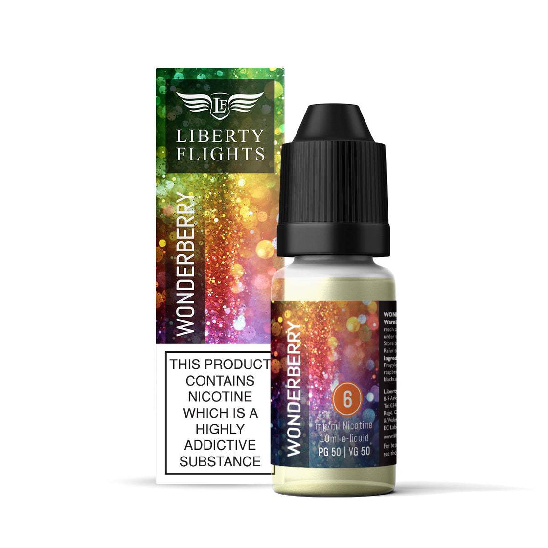 WONDERBERRY - 10ML E-LIQUID 50VG|50PG BY LIBERTY FLIGHTS - 0MG|3MG|6MG|12MG|18MG - 1X|3X|4X|10X BOTTLES