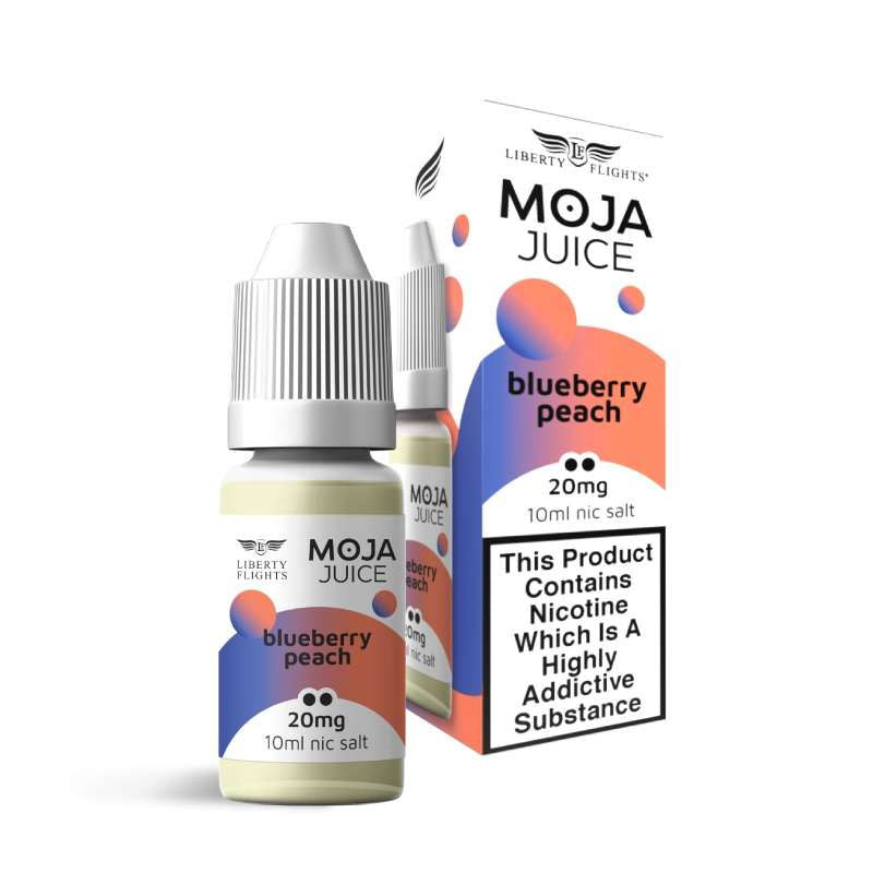 BLUEBERRY PEACH - 10ML NIC SALT BY MOJA JUICE 10MG(1%) | 20MG(2%)