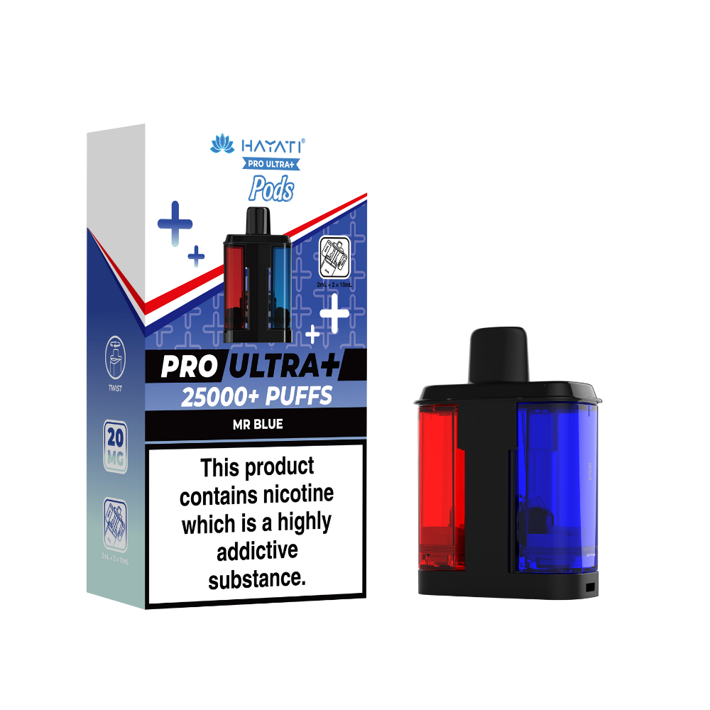 Hayati Pro Ultra Plus 25K Prefilled Pods - Mr Blue