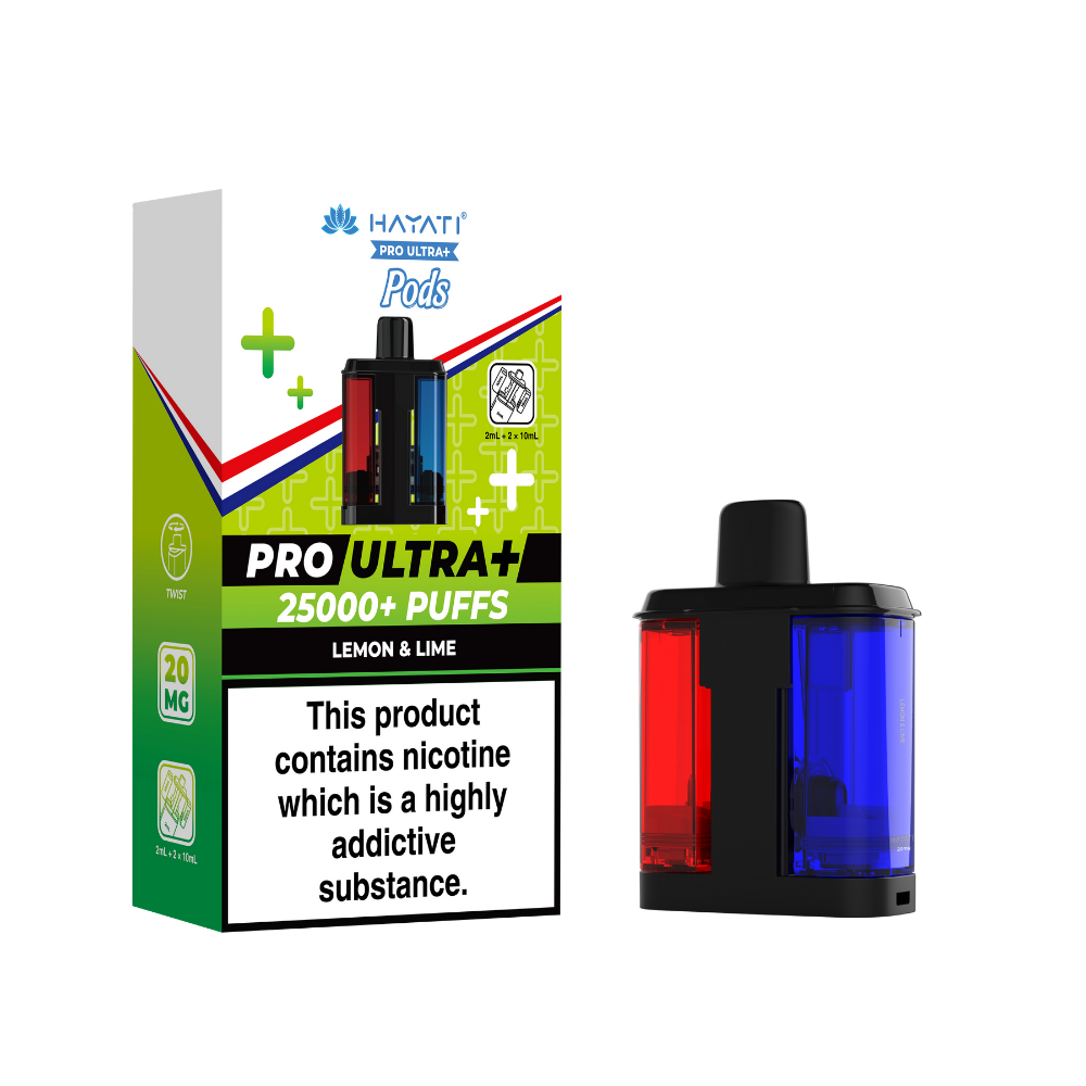 Hayati Pro Ultra Plus 25K Prefilled Pods - Lemon & Lime