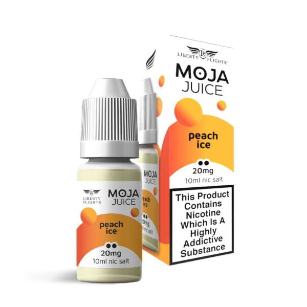 PEACH ICE - 10ML NIC SALT BY MOJA JUICE 10MG(1%) | 20MG(2%)