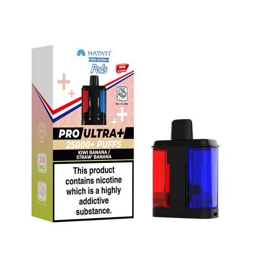 Hayati Pro Ultra Plus 25K Prefilled Pods - Kiwi Banana/Strawberry Banana