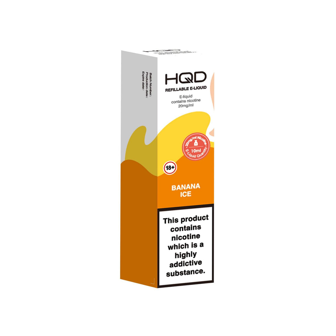 BANANA ICE 10ML E LIQUID NICOTINE SALT BY HQD