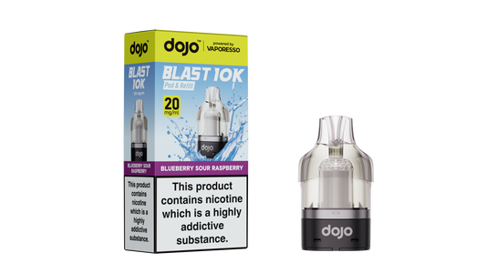 Blueberry Sour Raspberry - Vaporesso Dojo Blast 10K Prefilled Pod + Refill Container
