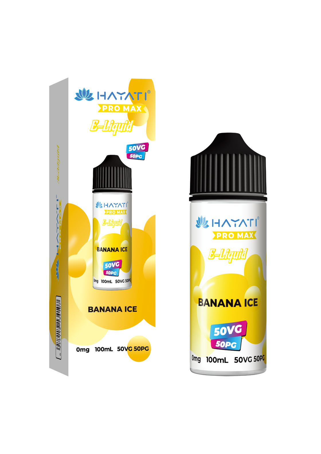 BANANA ICE - HAYATI PRO MAX 100ML SHORT FILL - 50/50PG/VG E-LIQUID