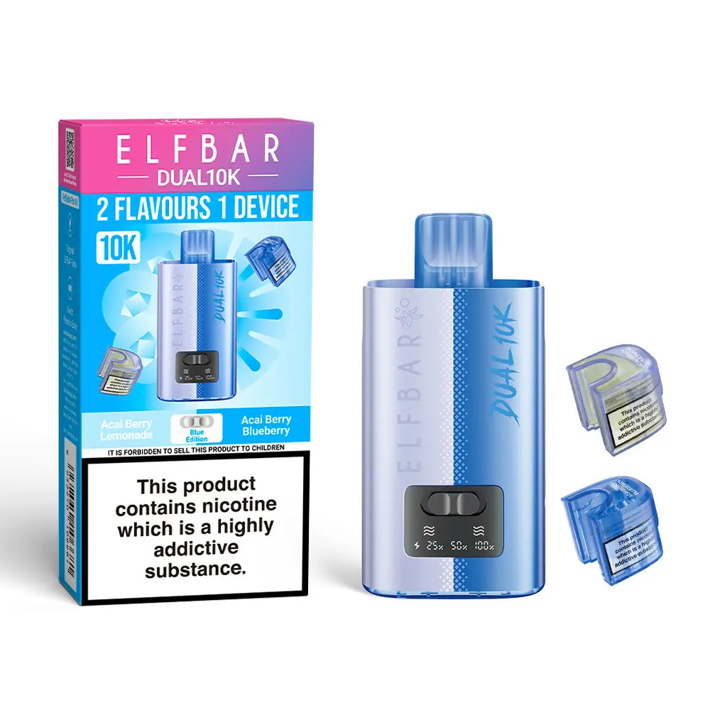 BLUE EDITION - ELF BAR DUAL 10K DISPOSABLE VAPE - 20MG(2%)