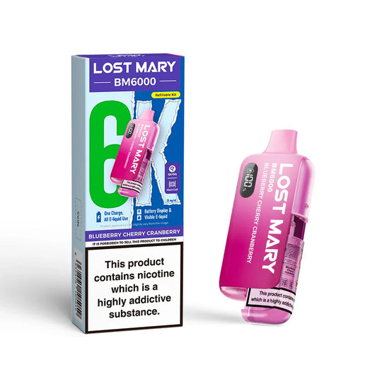 LOST MARY BM6000 v2 BLUEBERRY CHERRY CRANBERRY PRE-FILLED VAPE KIT - 20mg