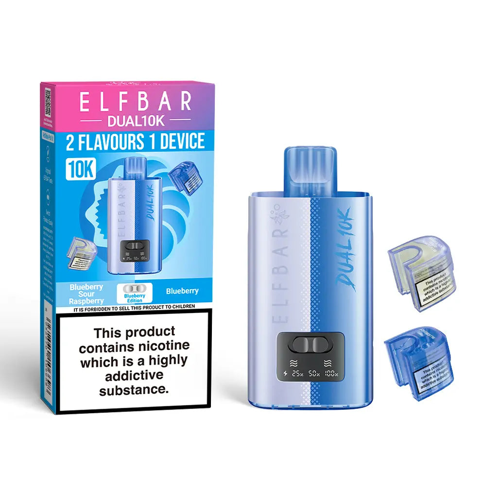 BLUEBERRY EDITION - ELF BAR DUAL 10K DISPOSABLE VAPE - 20MG(2%)