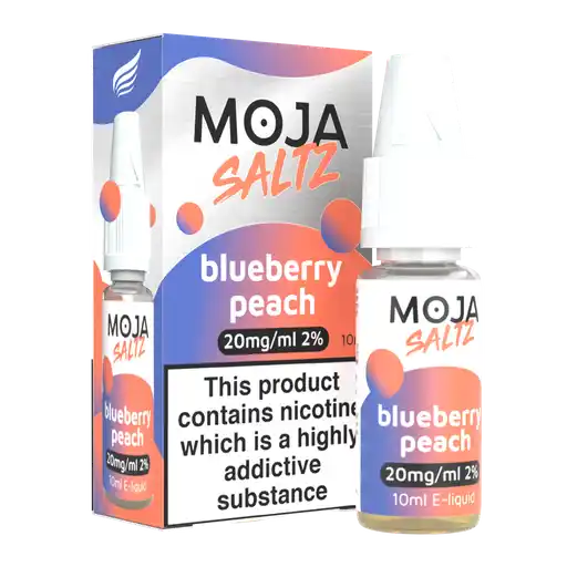 BLUEBERRY PEACH - 10ML NIC SALT BY MOJA SALTZ 10MG(1%) | 20MG(2%)
