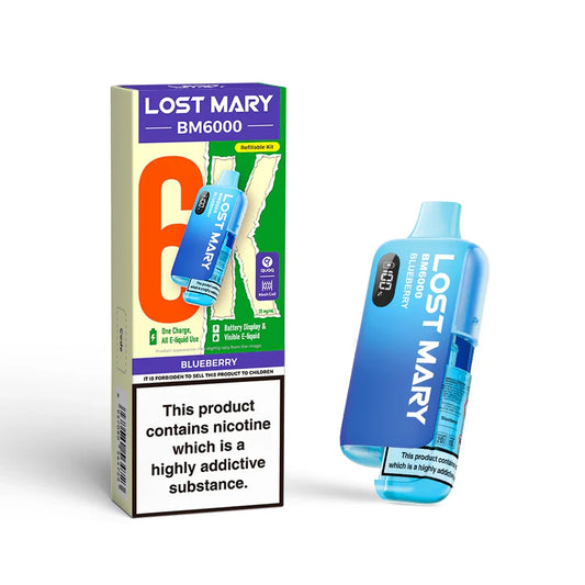 LOST MARY BM6000 v2 BLUEBERRY PRE-FILLED VAPE KIT - 20mg