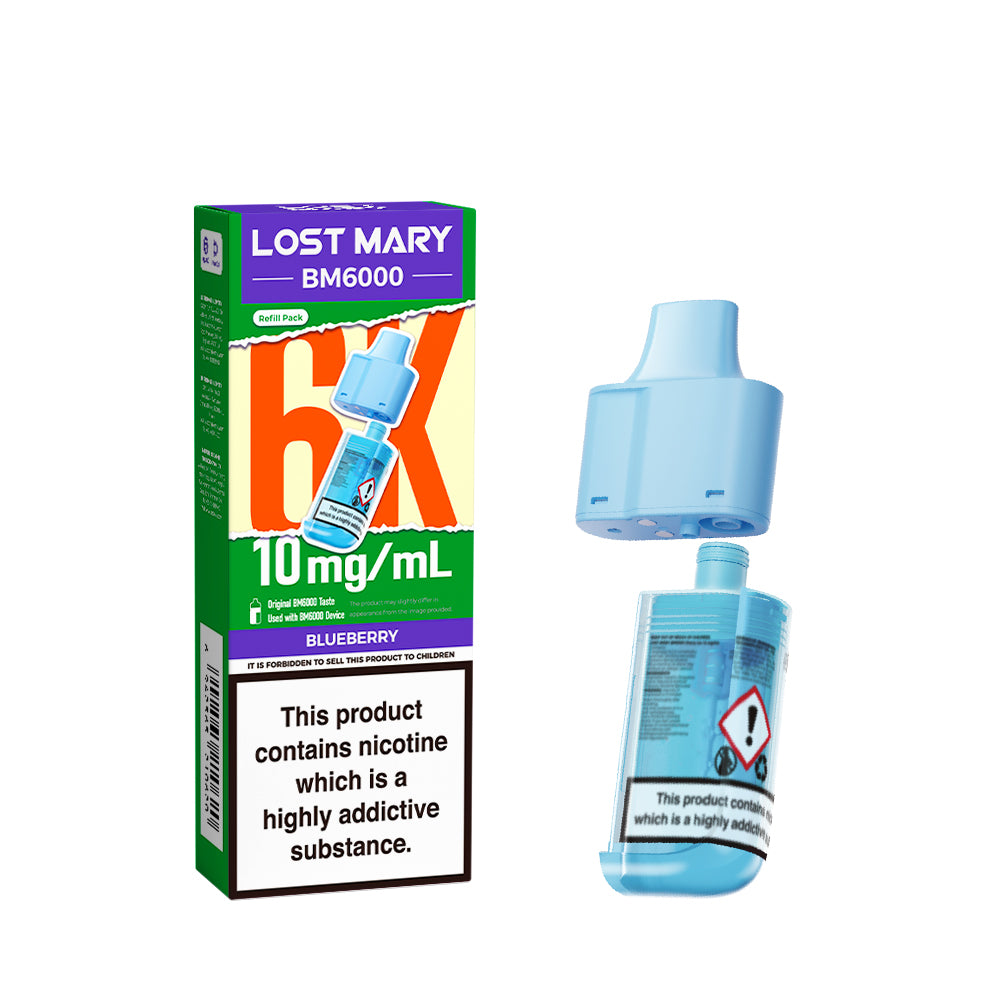 LOST MARY BM6000 v2 BLUEBERRY VAPE POD - 20mg