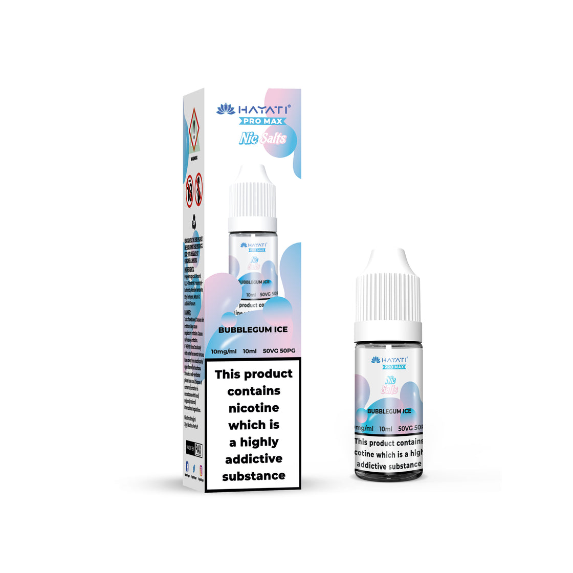 BUBBLEGUM ICE 10ML NIC SALT BY HAYATI PRO MAX 10MG(1%) | 20MG(2%)