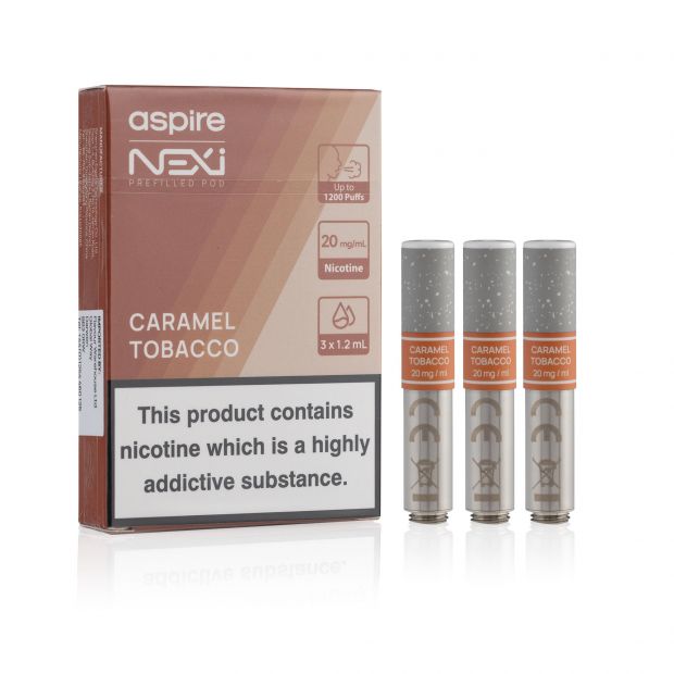 CARAMEL TOBACCO NEXI ONE CARTRIDGES - PACK OF 3